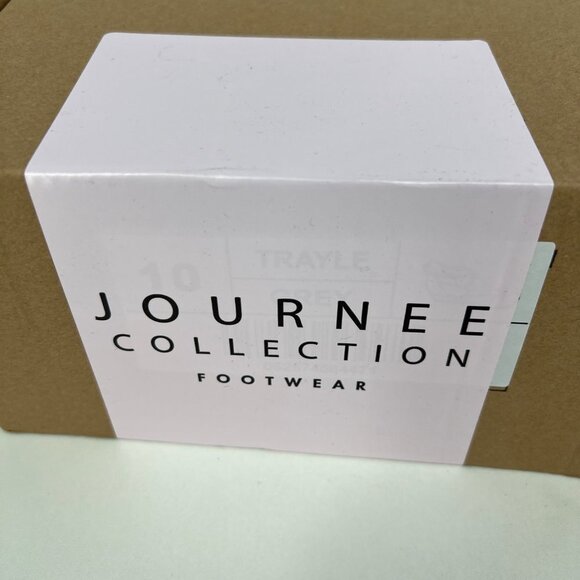 Journee Collection Trayle Wedge Sandal in Grey Size 10 MSRP $95 NWT - Picture 9 of 10